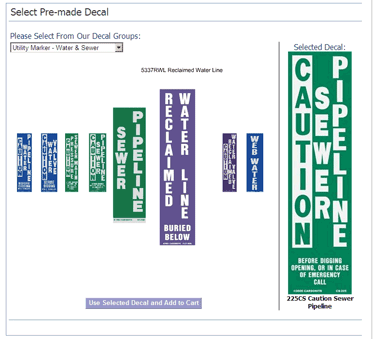 Click here to view our full list of Carsonite Utility decals.